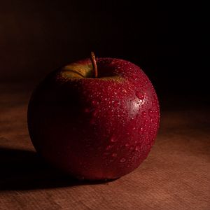 Preview wallpaper apple, fruit, drops, wet