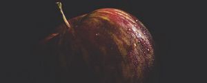 Preview wallpaper apple, fruit, drops, macro, dark