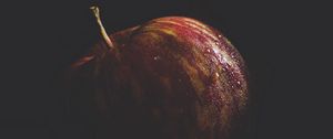 Preview wallpaper apple, fruit, drops, macro, dark