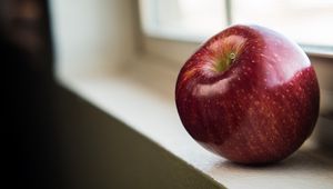 Preview wallpaper apple, fruit, macro, red