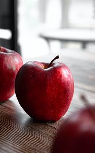 Preview wallpaper apple, fruit, red, surface