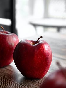 Preview wallpaper apple, fruit, red, surface