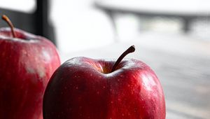 Preview wallpaper apple, fruit, red, surface