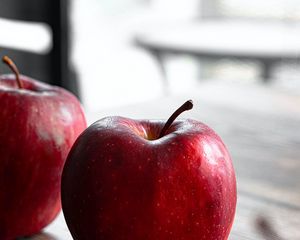 Preview wallpaper apple, fruit, red, surface
