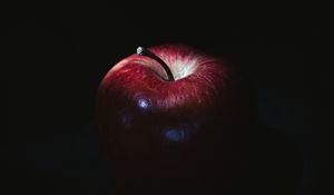 Preview wallpaper apple, fruit, red, dark