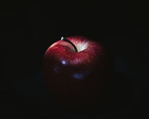Preview wallpaper apple, fruit, red, dark