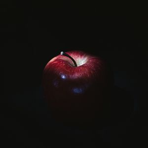 Preview wallpaper apple, fruit, red, dark