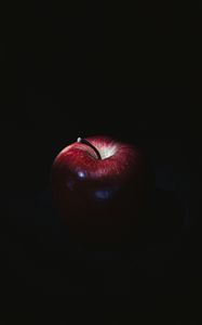 Preview wallpaper apple, fruit, red, shadow, dark