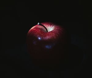 Preview wallpaper apple, fruit, red, shadow, dark