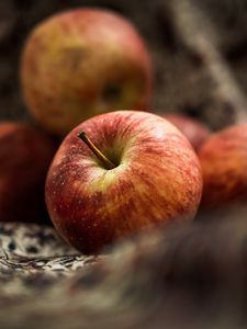 Preview wallpaper apple, fruit, red, close up