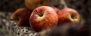 Preview wallpaper apple, fruit, red, close up