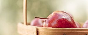 Preview wallpaper apple, fruit, ripe, basket