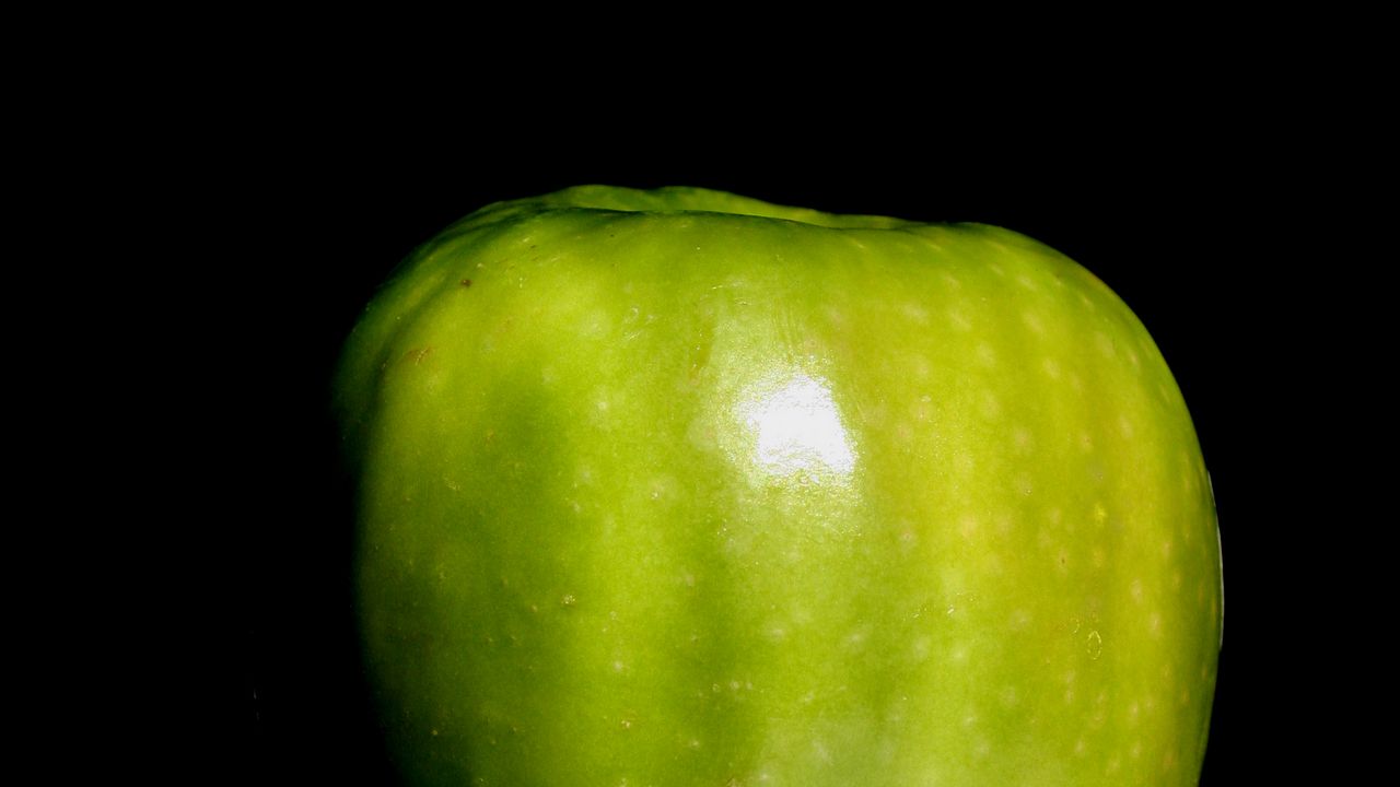 Wallpaper apple, fruit, shadow, green, dark, macro