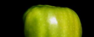 Preview wallpaper apple, fruit, shadow, green, dark, macro