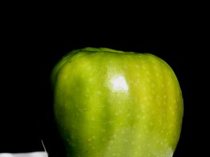 Preview wallpaper apple, fruit, shadow, green, dark, macro