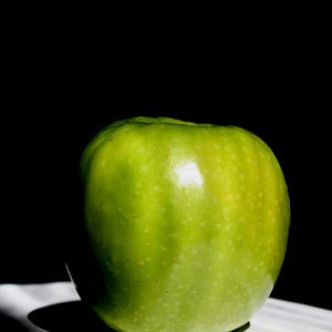 Preview wallpaper apple, fruit, shadow, green, dark, macro