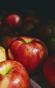 Preview wallpaper apple, red, fruit, macro