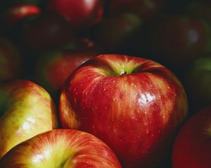 Preview wallpaper apple, red, fruit, macro