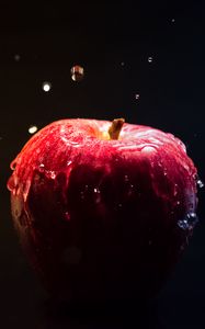 Preview wallpaper apple, water, splash, fruit