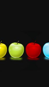 Preview wallpaper apples, background, black, splash, picture