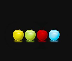 Preview wallpaper apples, background, black, splash, picture