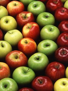 Preview wallpaper apples, colorful, ripe, wet