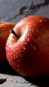 Preview wallpaper apples, fruit, drops, red, shades