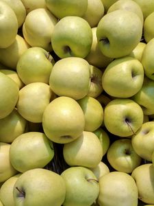 Preview wallpaper apples, fruit, green, harvest