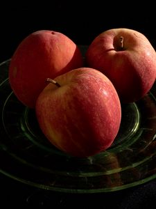 Preview wallpaper apples, fruit, ripe, red, plate