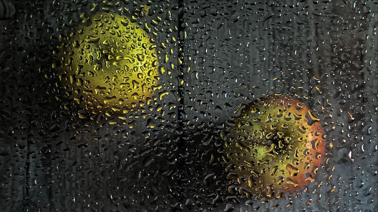 Wallpaper apples, fruits, drops, macro