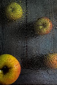 Preview wallpaper apples, fruits, drops, macro