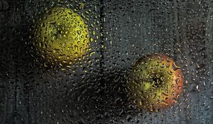 Preview wallpaper apples, fruits, drops, macro