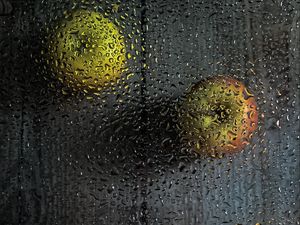 Preview wallpaper apples, fruits, drops, macro