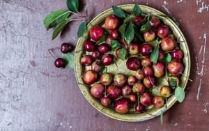 Preview wallpaper apples, paradisiacal apples, nankeen, plate