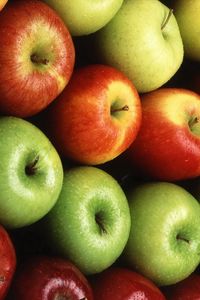 Preview wallpaper apples, red, green, yellow, grades