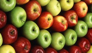 Preview wallpaper apples, red, green, yellow, grades