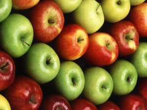 Preview wallpaper apples, red, green, yellow, grades