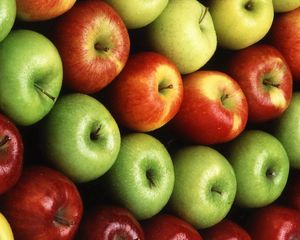 Preview wallpaper apples, red, green, yellow, grades