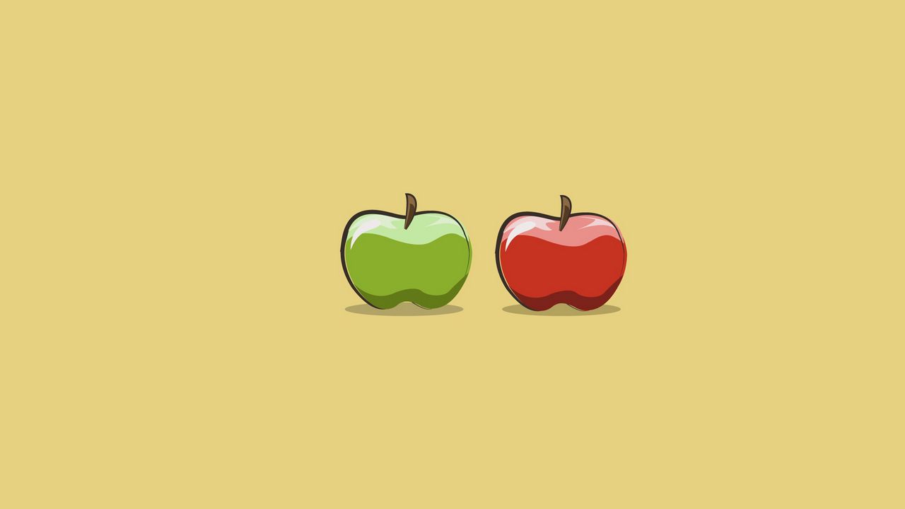 Wallpaper apples, red, green, fruit