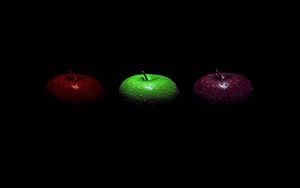 Preview wallpaper apples, shades, black, green, red, claret