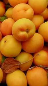 Preview wallpaper apricots, fruit, yellow, ripe, summer