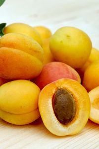 Preview wallpaper apricots, fruits, ripe, stone