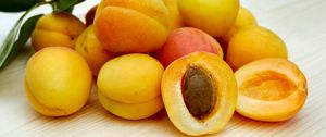 Preview wallpaper apricots, fruits, ripe, stone