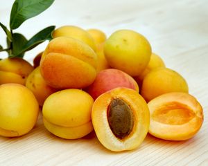 Preview wallpaper apricots, fruits, ripe, stone