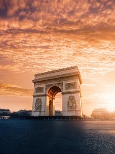 Preview wallpaper arc de triomphe, architecture, clouds, paris, france