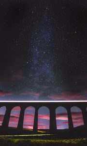 Preview wallpaper arch, architecture, nebula, stars, night