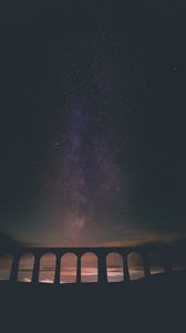 Preview wallpaper arch, architecture, nebula, stars, night, starry sky