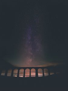 Preview wallpaper arch, architecture, nebula, stars, night, starry sky