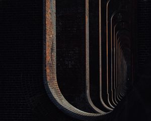 Preview wallpaper arch, building, perspective, bricks