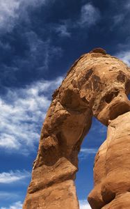 Preview wallpaper arch, canyon, rocks, clouds, sky